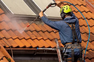 Démoussage et hydrofuge de toiture à Aubres